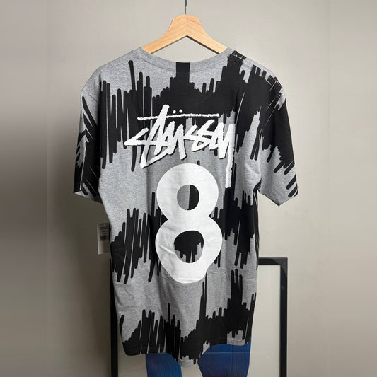 Stussy 8 Noise Tee Gray Heather, back
