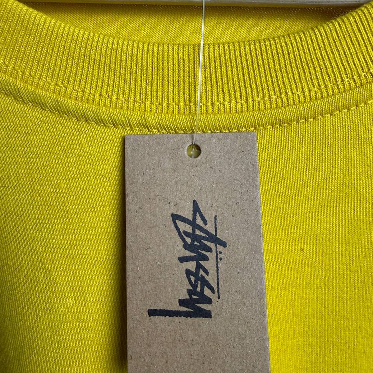 Stussy Crown Wreath Tee Mustard, hang tag