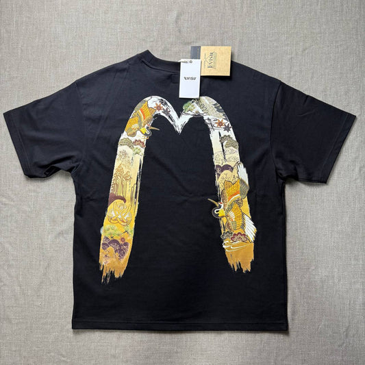 Evisu Osaka Japan Mt. Fuji Tee — Black