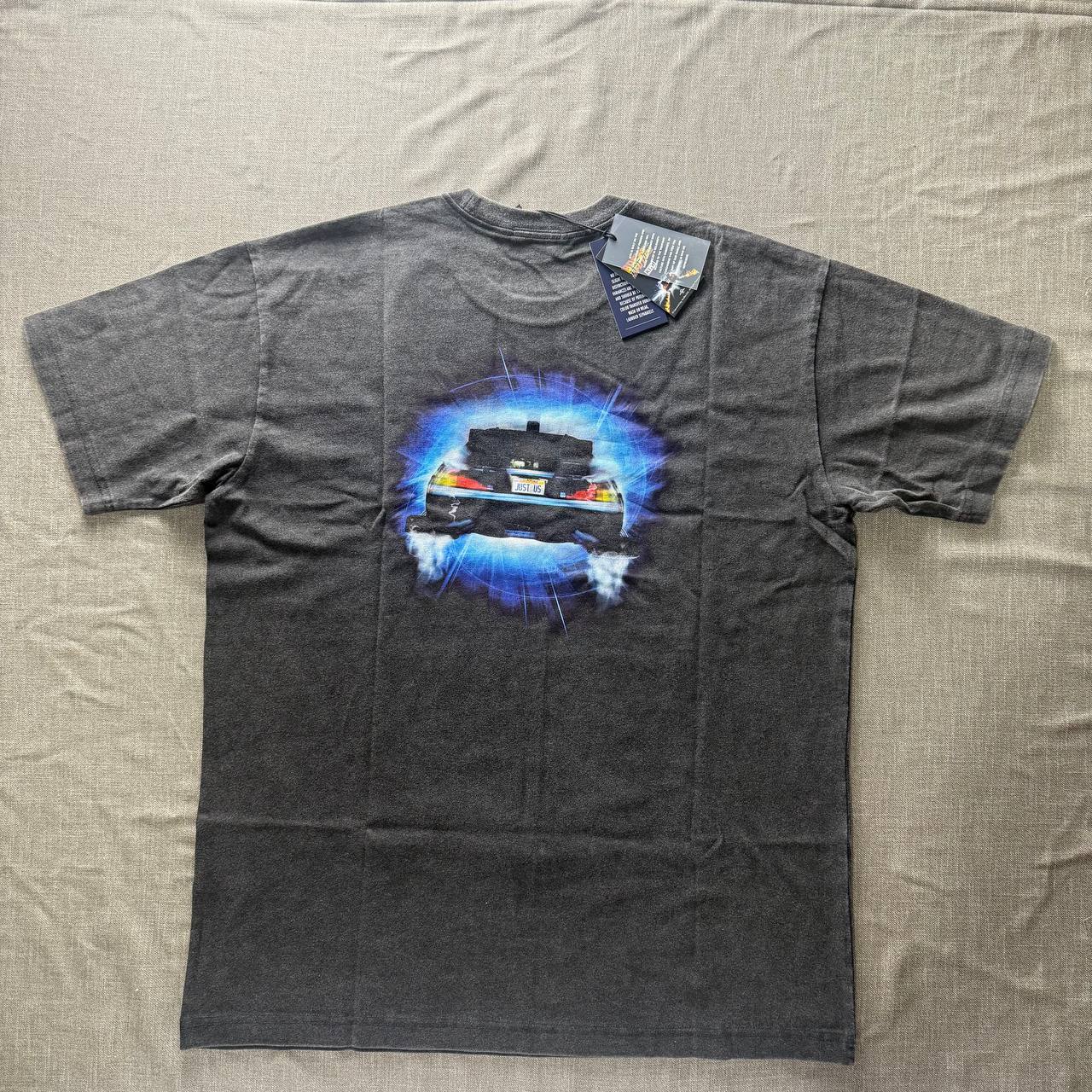 KITH x Back to the Future DeLorean Front Back Tee — Vintage Wash Grey