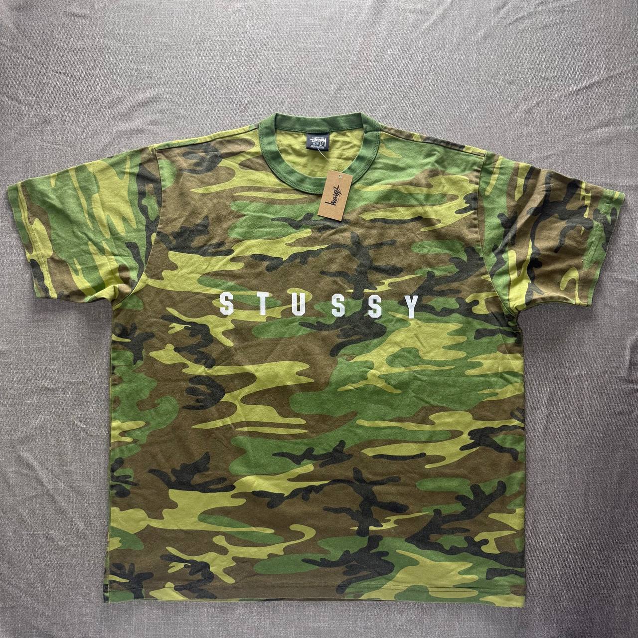 Stussy Camo Tee — "S" Logo Back Print