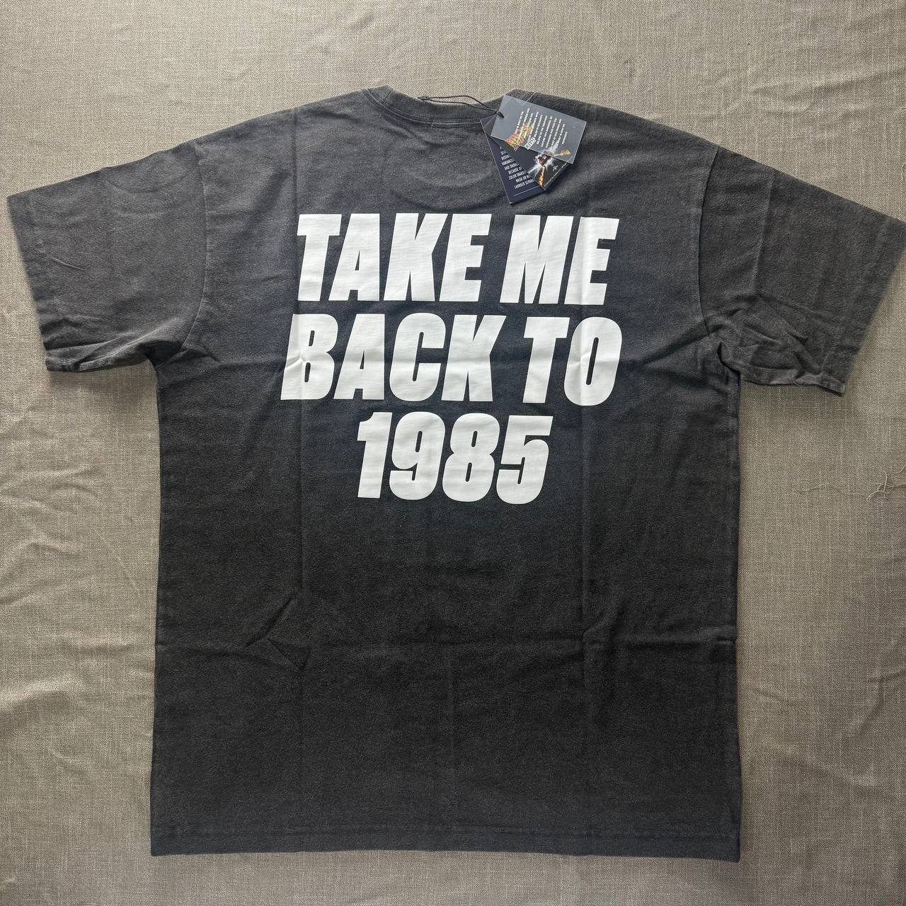 KITH x Back to the Future Japanese Title Tee — Vintage Wash Grey