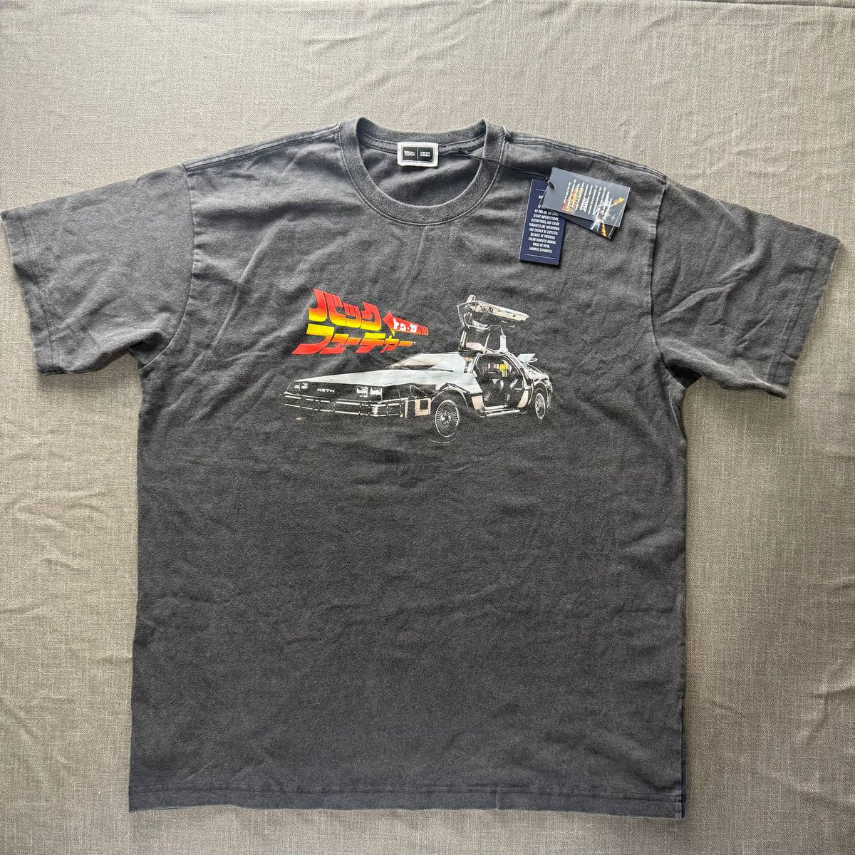KITH x Back to the Future DeLorean Tee — Vintage Wash Grey