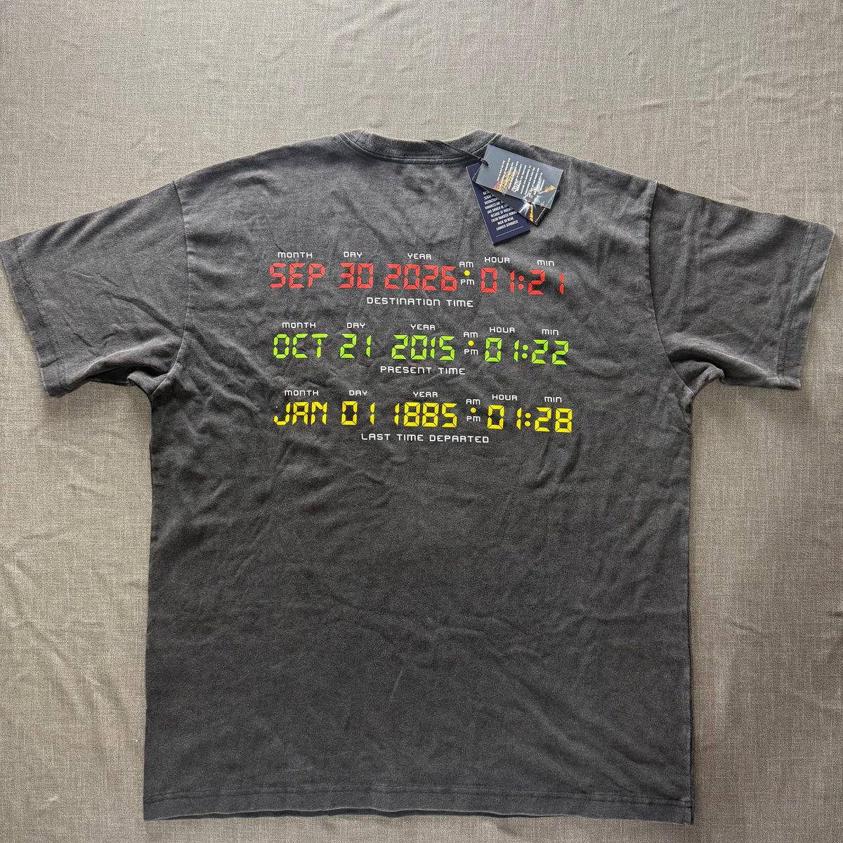 KITH x Back to the Future DeLorean Tee — Vintage Wash Grey