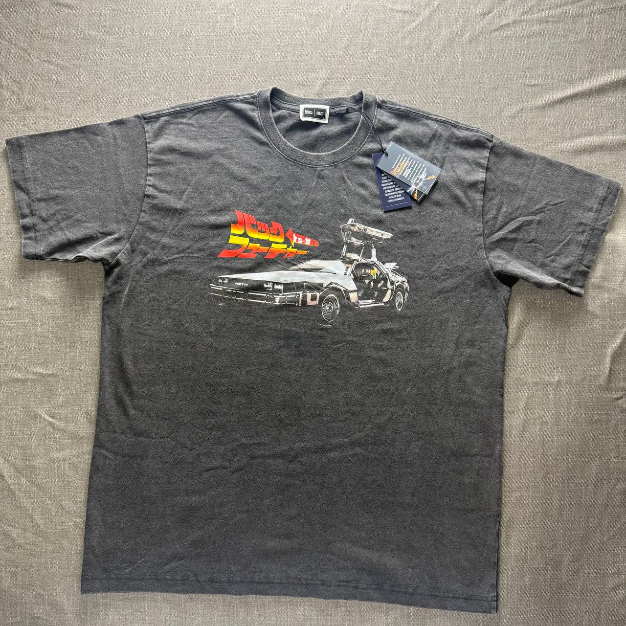 Kith x Back to the Future DeLorean Tee — Vintage Wash Grey