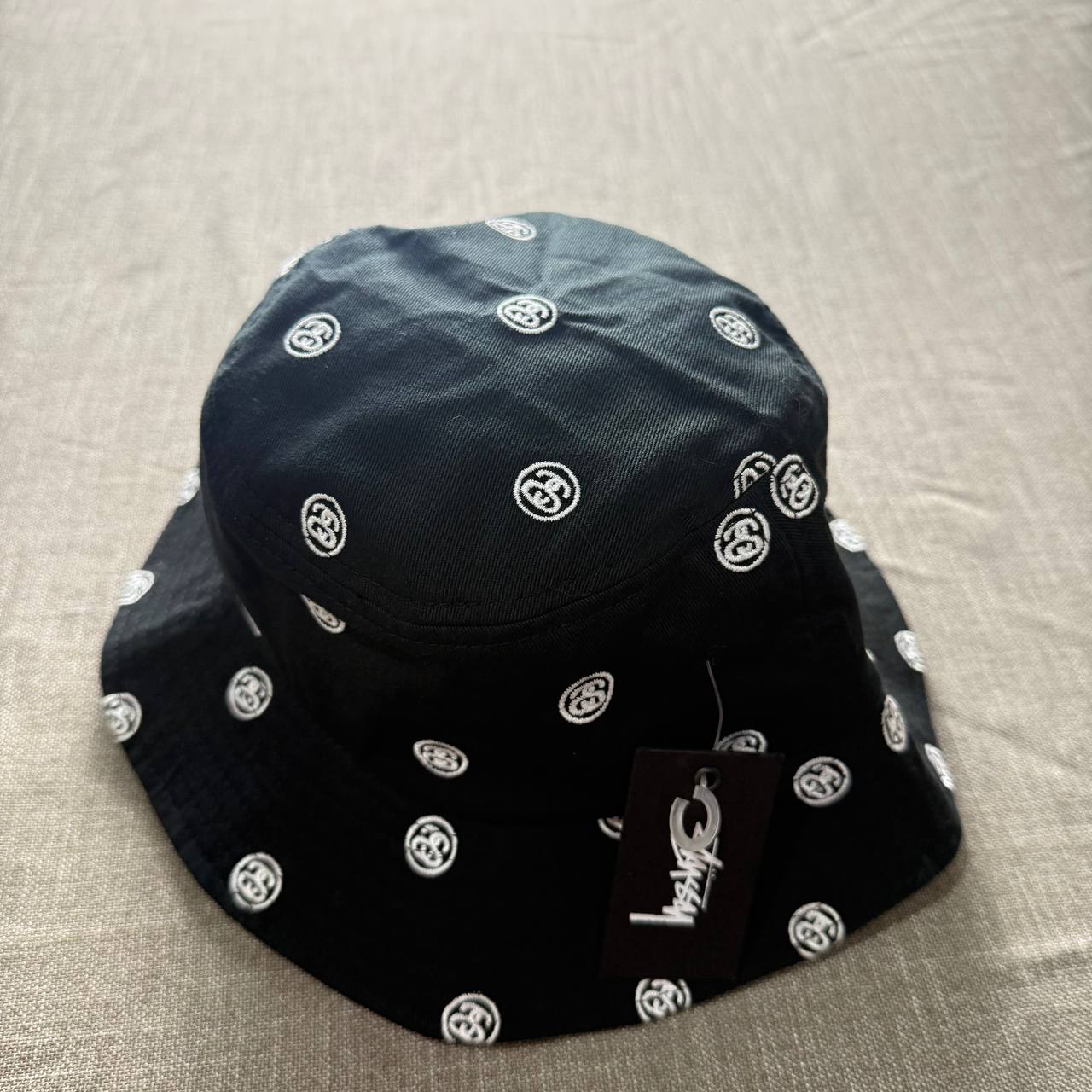 Stussy All-Over SS Link Bucket Hat — Black