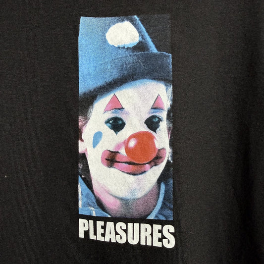 Pleasures Clown T-Shirt Black, clown print close-up