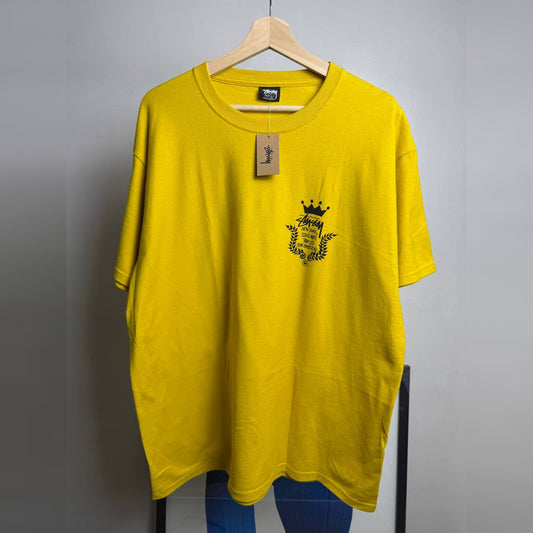 Stussy Crown Wreath Tee Mustard, front