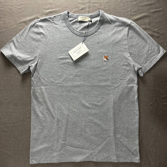 Maison Kitsune Fox Head Patch Classic Tee-Shirt - Grey Melange